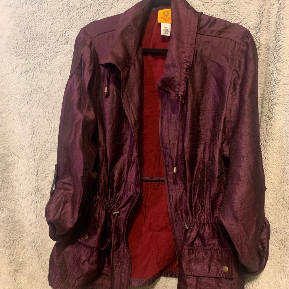 Purple trench coat
